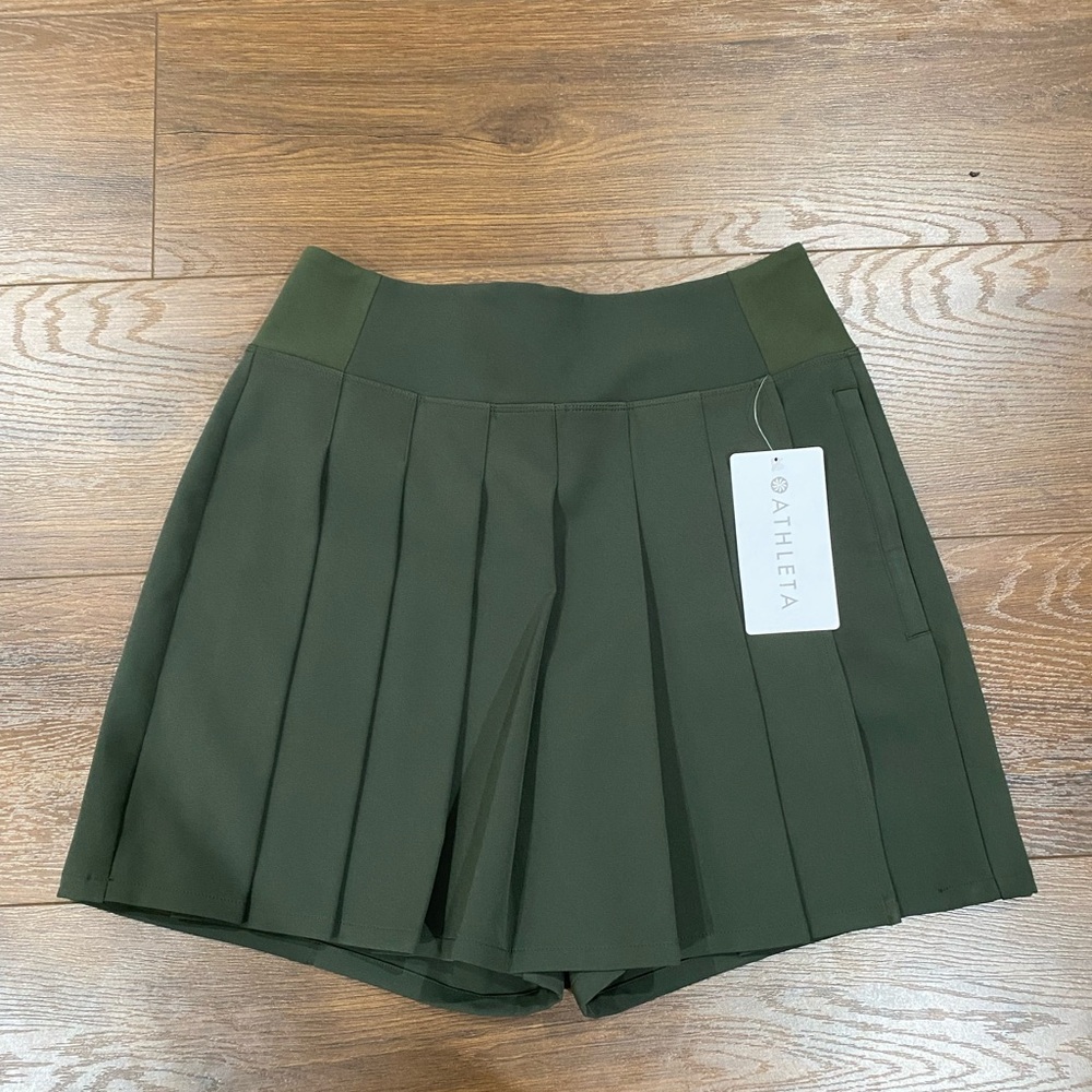 Atheleta Green Pleated Skort